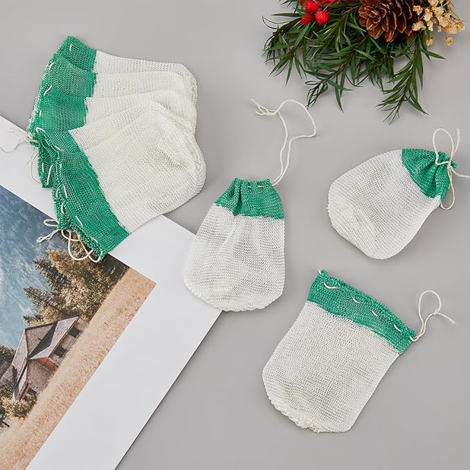 SUPERFINDINGS 60pcs U-Shaped Camping Lantern Mantles, Thorium-Free Rayon, Green, Suitable for Propane Lanterns, Outdoor Use