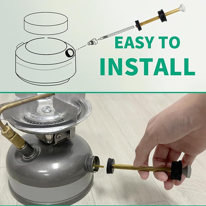 SUNJIKA Camping Stove&Lantern Comprehensive Repair Kit for Coleman Lantern Parts with Coleman Dual Fuel Stove.Check Valve,Air Stem Assembly(200-6381),Universal Plunger Pump Metal Part(242j5201)