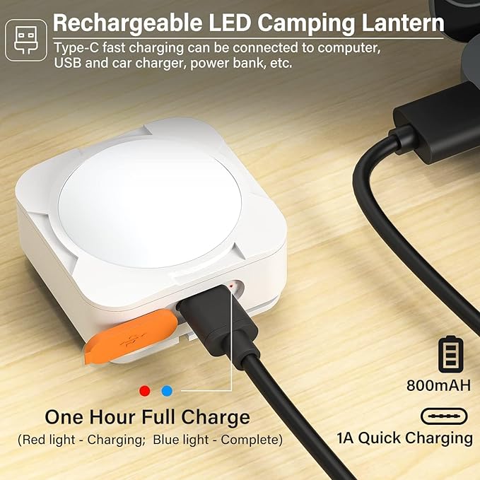 Rechargeable Camping Lights FLY2SKY Tent Lights Mini Flashlight Portable LED Camping Lantern Survival Gear Camping Accessories for Hiking Backpacking Fishing Hurricane Emergency Outage