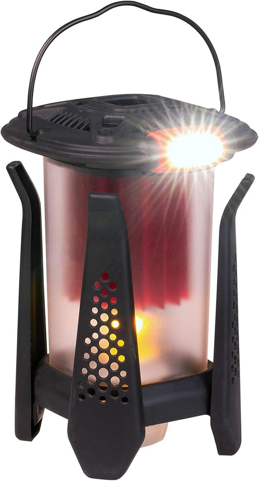 Thermoelectric Oil Lantern; Converts Heat into Electricity to Power Bright LED Lights. For Camping, Power Outages, Reading and Hiking