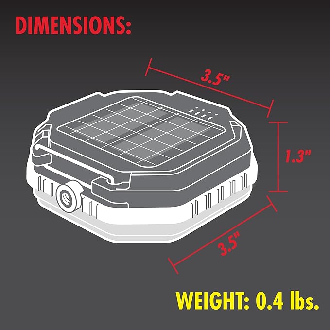 Wagan EL4308 Solar Powered LED Camping Lantern USB Rechargeable LED Tent Light Flashlights Camping Light with Folding Hanging Clip Tripod Mountable for Outdoor Backpacking Gear Emergency Kits