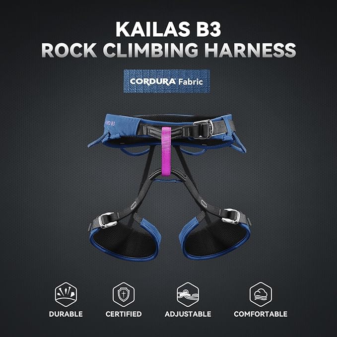 KAILAS B3 Rock Climbing Harness Men Roofing Harness Safety Belt Climbing Gear Adjustable Mountaineering Lightweight