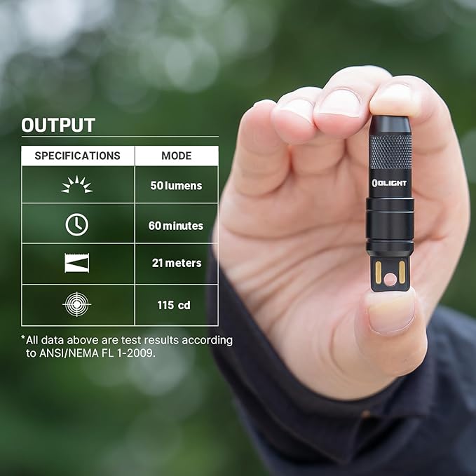 OLIGHT IMINI 2 EDC Rechargeable Keychain Flashlight, 50 Lumens Compact and Portable Mini LED Keyring Lights with Built-in Battery Ideal for Everyday Carry and Emergencies (Orange)