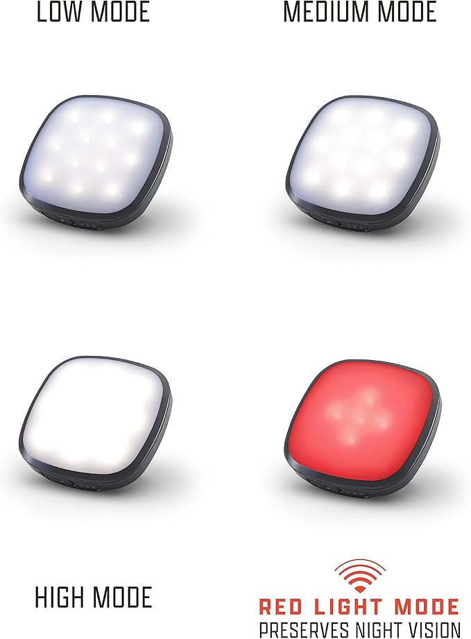 AMPEX Camping Light Rechargeable 300 Lumen White Light with Red Mode - Lock Out Switch - 200 Hour Runtime with USB-C Charging Camping Must Haves