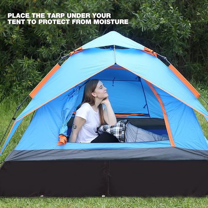 REDCAMP Ultralight Tent Footprint for 6 Person Tent, Multifunctional Waterproof Camping Tent Tarp for Camping, Hiking and Survival Gear, Lightweight,95"x116"