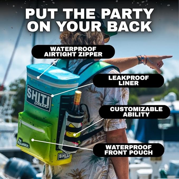 SHITI Coolers Cooler Backpack for Camping, Travel, Beach, Soft Lunch Box for Food, Drinks & Ice, Portable, Waterproof 24 Hr Insulated Bag with Shoulder Straps, Customizable