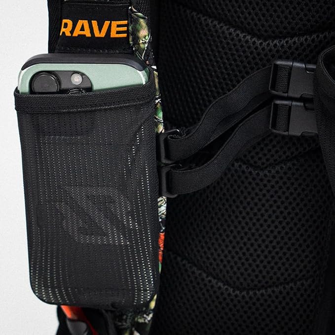 RAVERUNNER® Dino Festival Water Backpack - Dual Chamber Hydration - 3L Insulated Water Backpack for Raves, Festivals, Hiking, Running - Festival Hydration Pack for Hydration Backpack Rave