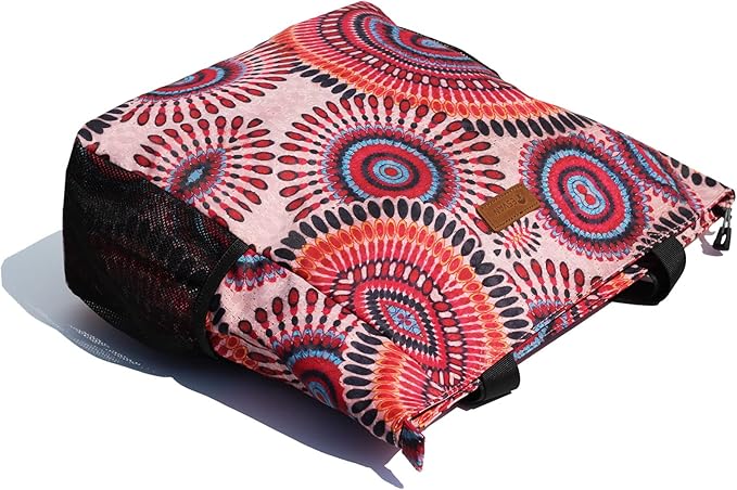 ESVAN Original Floral Water Resistant Large Tote Bag Shoulder Bag for Gym Beach Travel Daily Bags Upgraded