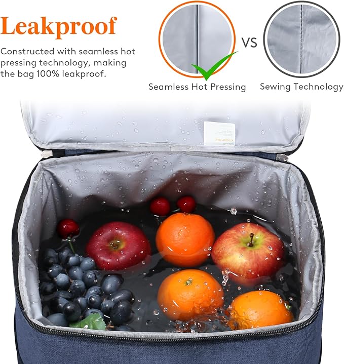 Lifewit Cooler Bag 30/50/60 Cans Collapsible and Insulated Large Lunch Bag Leakproof Soft Cooler Portable Tote for Camping/BBQ/Family Outdoor Activities