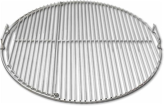 SnS Grills Slow ‘N Sear EasySpin Charcoal Grill Cooking Grate - Compatible with Weber and Other Grills, 2-Zone Stainless Steel Hinged Replacement - Tailgating & Backyard Cooking - 24” Inches