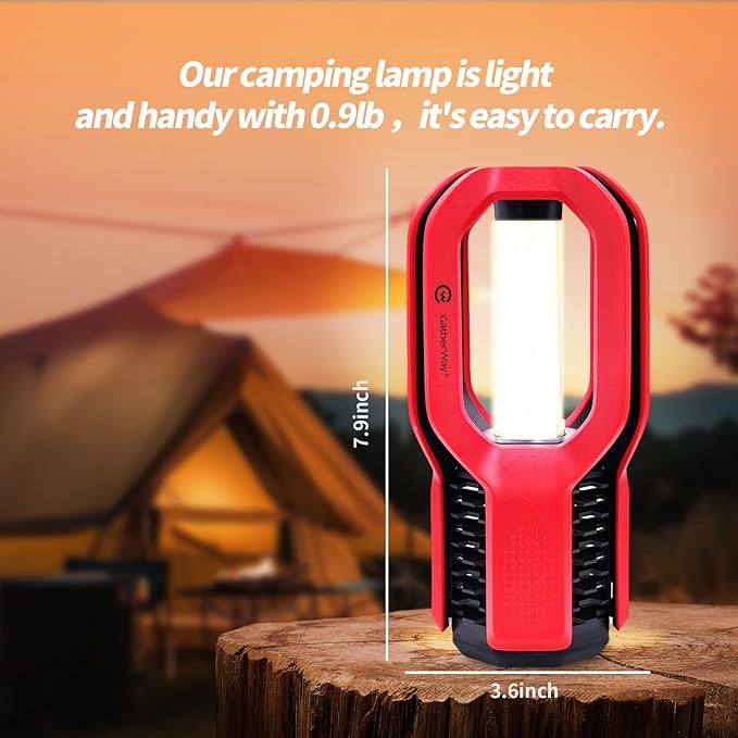 Rechargeable LED Camping Lantern - Free-Grip Design,4 Modes,IP65 Waterproof,3000K Warm Glow, Lightweight Portable Outdoor Light,Emergency Tent Light for Hiking,Backpacking & Home Use