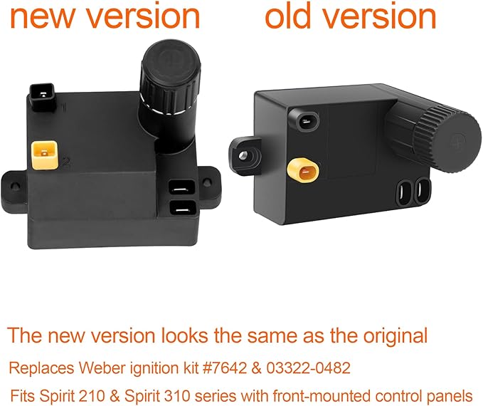 SafBbcue 7642 Grill Igniter Kit for Weber Spirit 210 & 310 Series Gas Grills for Models with Up Front Controls E-210 S-210 E-310 SP-310 Igniter Button for Weber Spirit 210 310 (2013-Current)