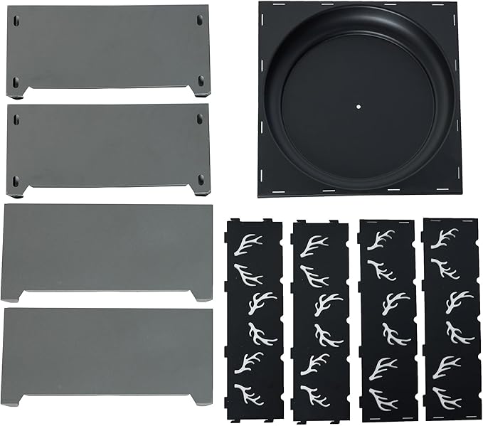 21.5 Inch Outdoor Wood Burning Fire Pit, Bonfire Grill for Patio and Backyard, Outdoor Portable Fireplace with Flame Panel - Flint Gray