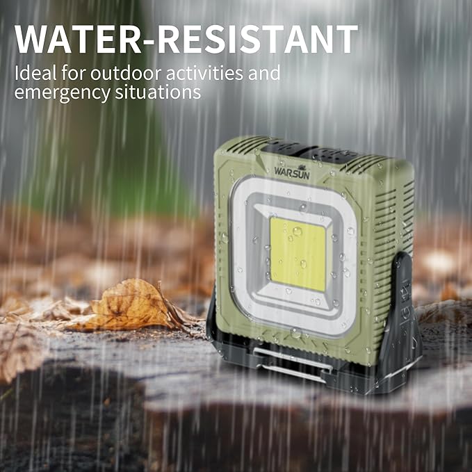 WARSUN Rechargeable LED Camping Lantern Mini Tripod Work Light 6 Modes, 1000 LM High Lumens Portable Magnetic Flashlight,Lightweight Tent Light, for Camping, Repair, Emergency