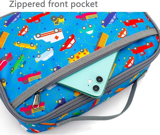 FlowFly Kids Lunch box Insulated Soft Bag Mini Cooler Back to School Thermal Meal Tote Kit for Girls, Boys, Car