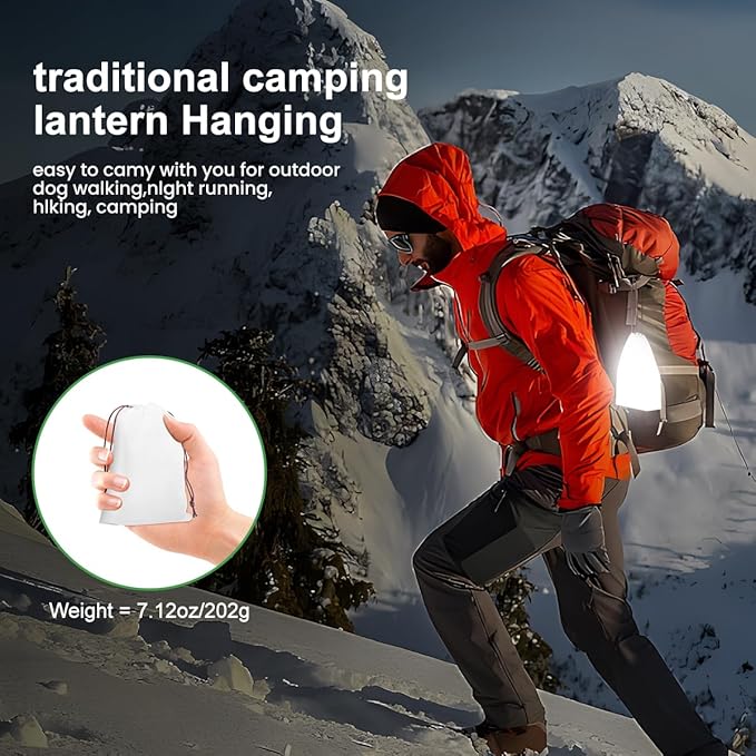 Camping Lights and Lanterns, Collapsible Outdoor LED Camping Lantern Tent Lights with Battery Powered, Portable Battery Lanterns for Power Outages Car RV Hurricane Emergency Kit Hiking Fishing