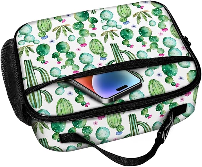 Cactus Lunch Bag Reusable Insulated Lunch Box Keep Food Cooler Thermal Lunch Tote for Women Men