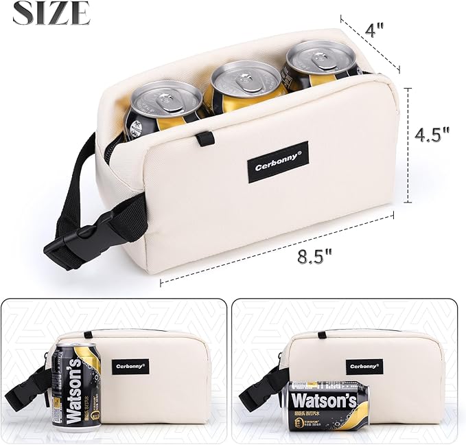 Freezable Lunch Bag,Freezable Snack Bag,Mini Cooler Bag for Travel/Work/School,Small Insulated Bag,Small Cooler Lunch Box with Ice Packs,Insulated Snack Bag,Freezable Snack Box with Handle Buckle
