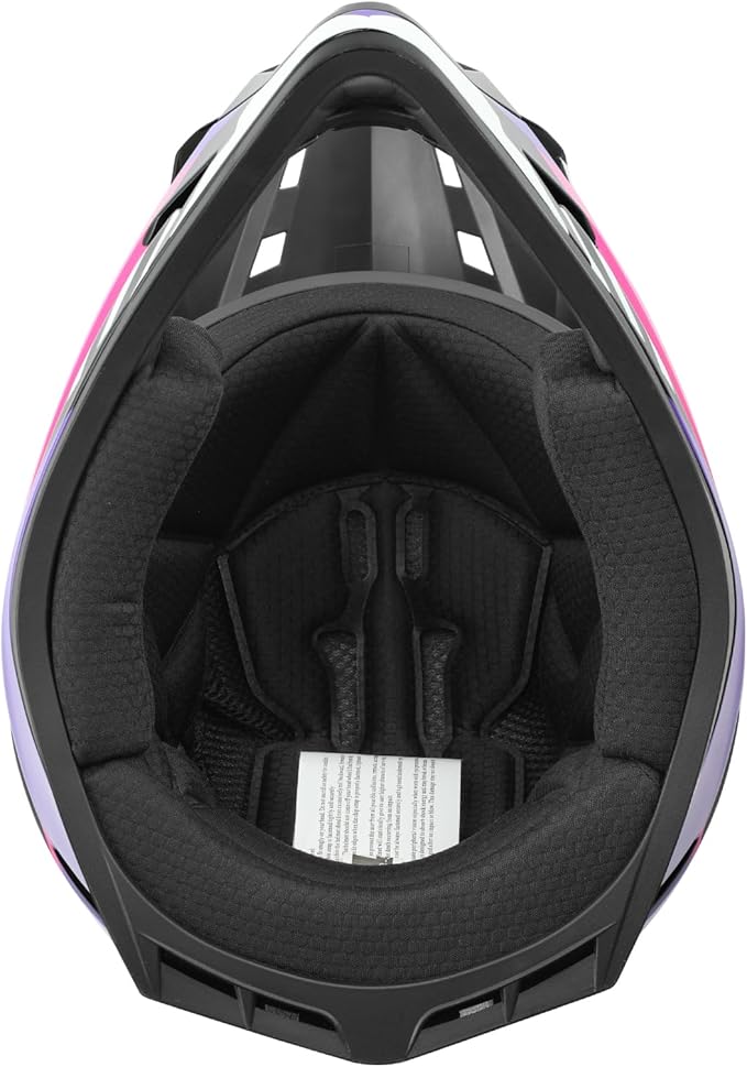 TCT-MOTORPARTS DOT Youth Kids Motocross ATV Full Face Helmets for Offroad Street Dirt Bike Go-Kart BMX MX Rose Red Large