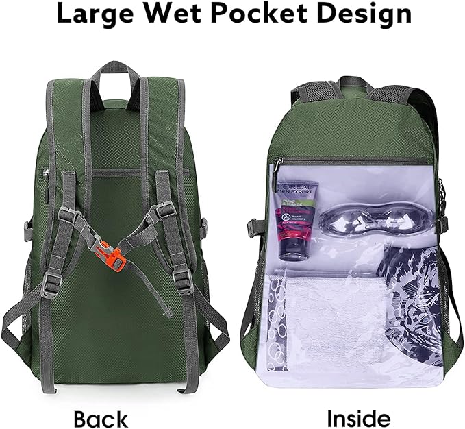G4Free 40L Lightweight Packable Hiking Backpack, Waterproof Travel Daypack