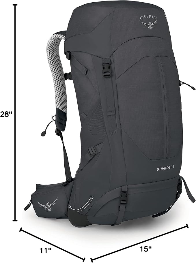 Osprey Stratos 36L Men's Hiking Backpack, Tunnel Vision Grey