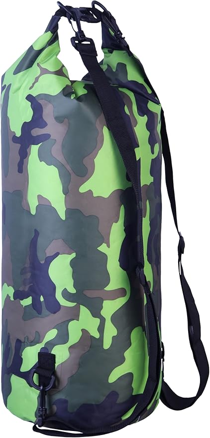 Waterproof Dry Bag Combo 5-30L Roll Top Dry Storage Bag Backpack for Kayaking Boating Beach Camping Travel Fishing, w/Phone Case & Collapsible Water Bottle & Sunglasses & Ear Band,Green 30L