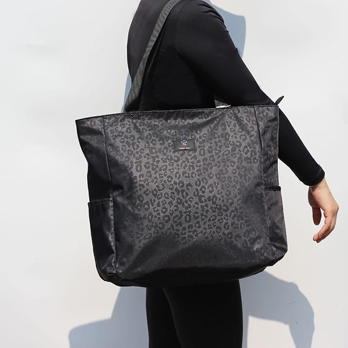 ESVAN Original Floral Water Resistant Large Tote Bag Shoulder Bag for Gym Beach Travel Daily Bags Upgraded