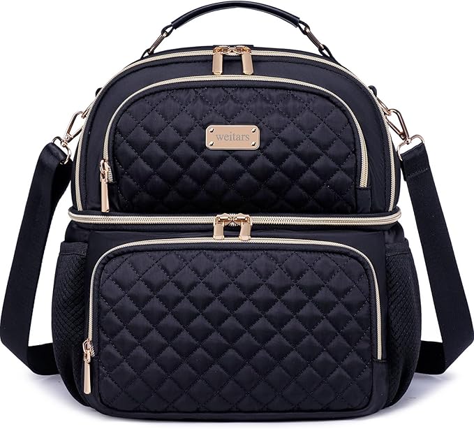 Weitars Lunch Bag for Women,Dual Compartment Lunch Box for Women Lunch Tote for Work,Insulated Leakproof Large Lunchbox Lunch Cooler for Adult for Men, Women, Lunchbag for Hiking,Picnic,Beach