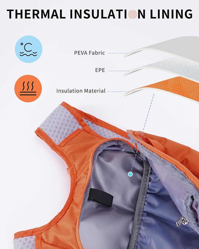 Blue Quartz Hydration Backpack with 2L Water Bladder, Hiking Water Backpack for Women Men, Lightweight Cycling Daypack with Phone Pocket & Helmet Net Bag, Hydration Pack for Biking, Running, Skiing