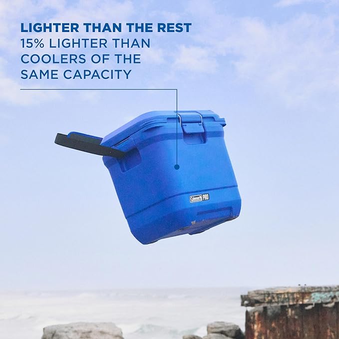 Coleman Pro 25qt Ultra-Light Premium Hard Cooler, Extra-Thick Insulation Keeps Ice up to 3 Days, 36-Can Capacity