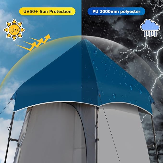 Leader Accessories 6.9 FT Portable Camping Shower Tent Outdoor Changing Room Privacy Tent for Camping, Toilet, Shower