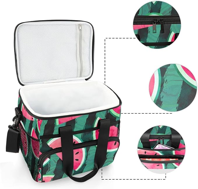 Cooler Bag Insulated Picnic Bag Large Lunch Box Reusable Tote Bag Soft Sided Portable Beach Cooler Grocery Camping