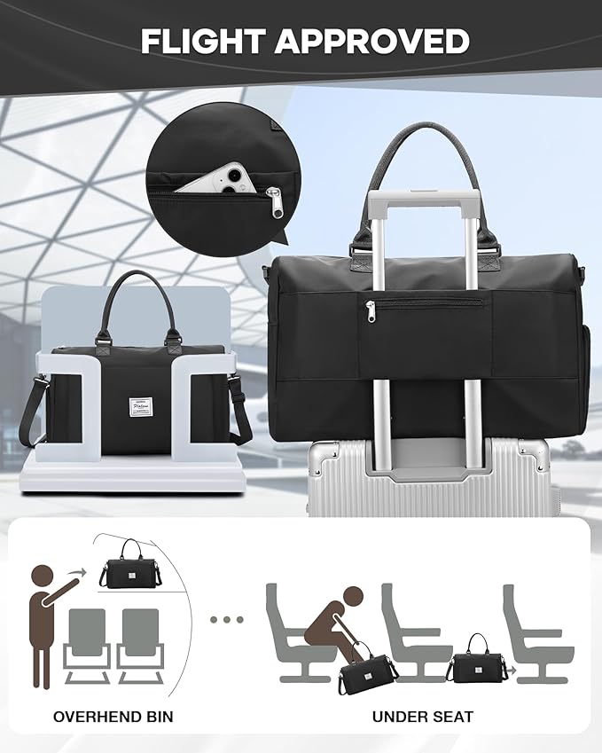 Gym Bag Womens,Travel Duffel Carry on Bag Sport Tote Bag Weekend Overnight Bag