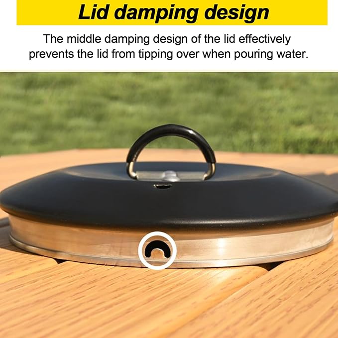 Camping Kettle Outdoor Campfire Camp Kettle, 1L Stainless Steel Camp Tea Coffee Pot, Portable Lightweight Teapot Fast Heating Boiling Water, Ideal for Hiking Picnic Travel, Black