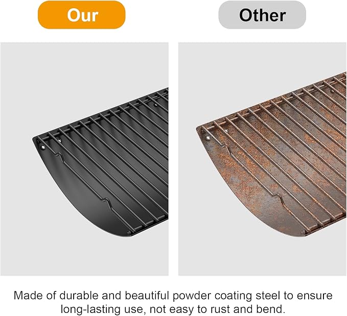 23" to 34" Adjustable Ash Pan for Charcoal Grill Chargriller 1224 1324 2121 2222 2123,Oklahoma Joe Charcoal Grill Royal Gourmet, Ash Pan with 2PC Fire Grate Hanger