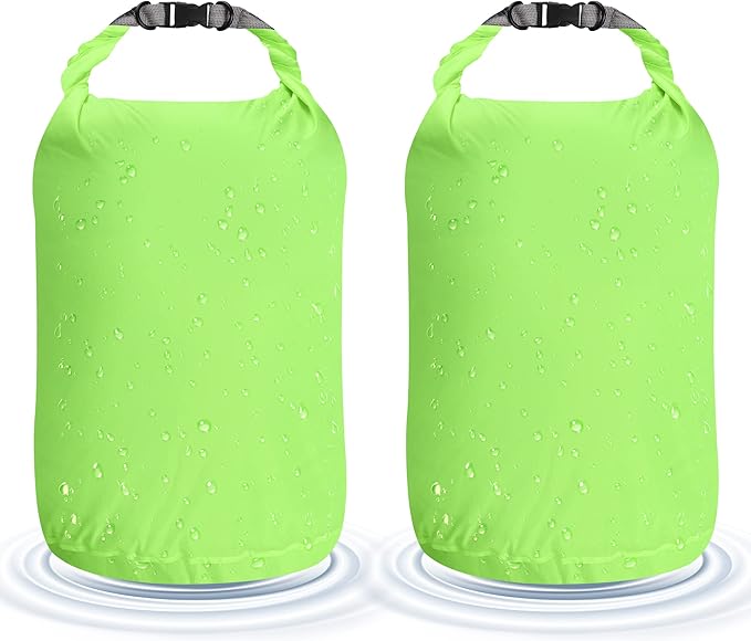 Desoto Waterproof Dry Bag 2 packs, 2L/5L/10L/20L/40L/70L Dry Sack Lightweight Portable, Dry Storage Bag to Keep Gear Dry Clean for Kayaking, Gym, Hiking, Swimming, Camping (Green, 70L)