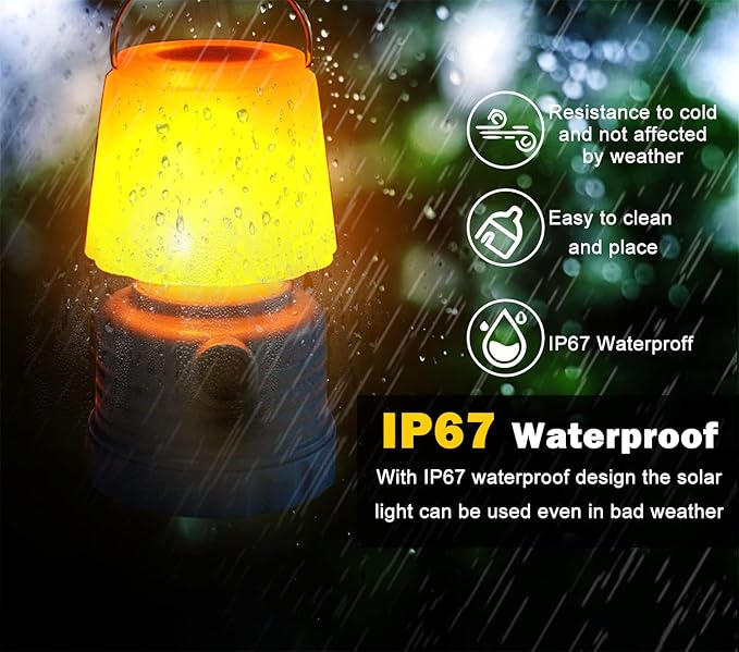 Onite 2 Pack Kids Camping Gear, Lanterns Battery Powered Led, with Flame Flicker Lighting Mode, 600Lm, for Kids Camping Chair, Bedroom, Festival, Party Decoration and Outdoor