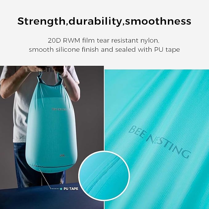 Ultralight Dry Bags 3 Piece Set - Waterproof Siliconized Dry Sack Accessory for Lightweight Travel, Boating, Kayaking, Camping, Swimming(Purple, 2L 4L 8L 3 Pack)