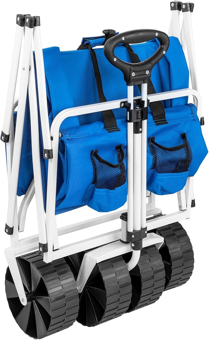 MACSPORTS Lightweight Collapsible Folding Outdoor All Terrain Beach Wagon - Blue