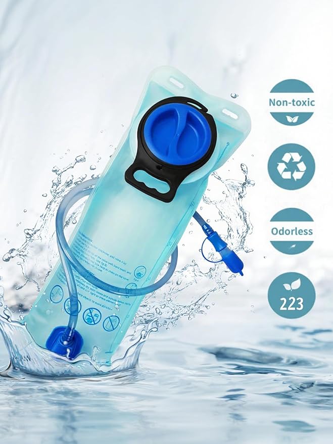 SMONT Tactical Molle Water Hydration Running Backpack - Lightweight with 2.5L Water Bladder for Men Hiking