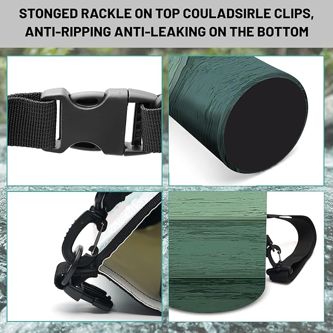Waterproof Dry Bag,Roll Top Green Ombre Rustic Barn Wood Waterproof Backpack 5L/10L/20L Floating and Lightweight Bags for Kayaking, Boating, Fishing, Swimming and Camping