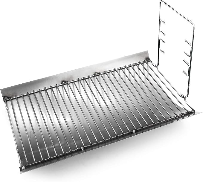 Hongso 20 inches Fire Grate Ash Drip Pan for Chargriller 5050, 5072, 5650, 2123, 2223, 2823 Charcoal Grills, Char-Griller Model 200157, Replacement Parts Chargrill Ash Pan with 2pcs Fire Grate Hanger
