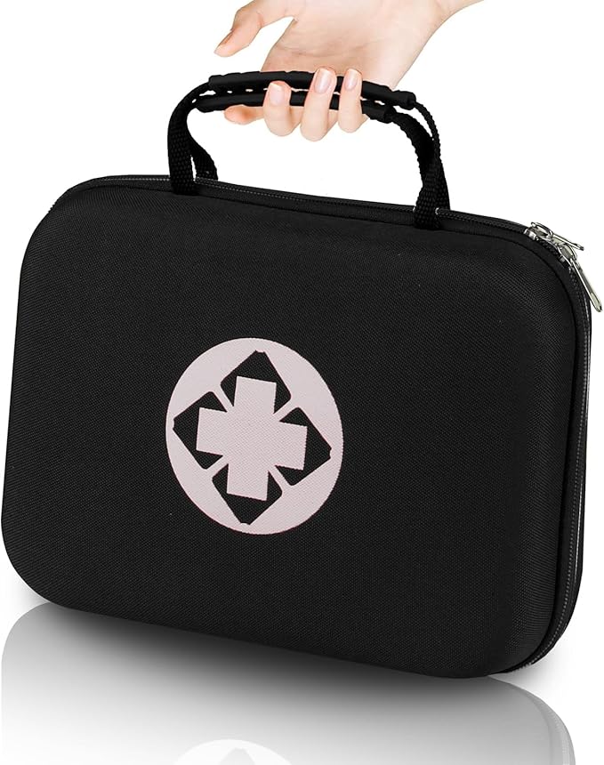 Home-Travel First-Aid Emergency-Kit Camping-Essentials - 299Pcs Car Survival Set First Aid Handheld Bag Multiple Purpose Black Case Outdoor Backpacking Gear for Disaster Preparedness YIDERBO