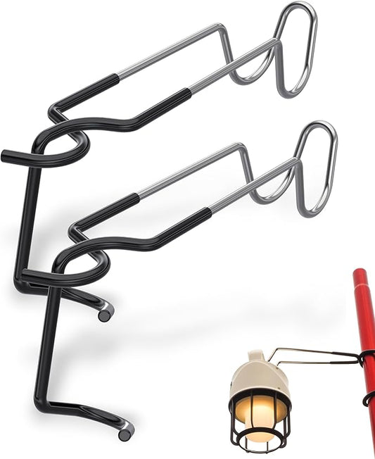 NACETURE Lantern Stand Hook Camping Light Pole – Heavy Duty Camping Lantern Stand Tent Camping Accessories, Tent Pole Hook Lantern Holder Hanger Clips for Camping Light Hooks, Grill, Hiking