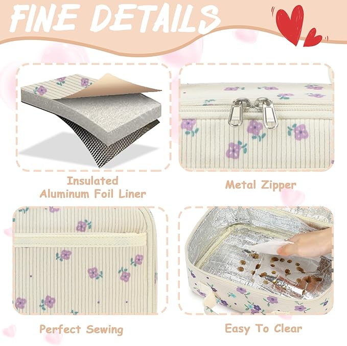 Kids Lunch Box Boys Girls Insulated Lunch Cooler Bag Reusable Lunch Tote Kit for School Travel