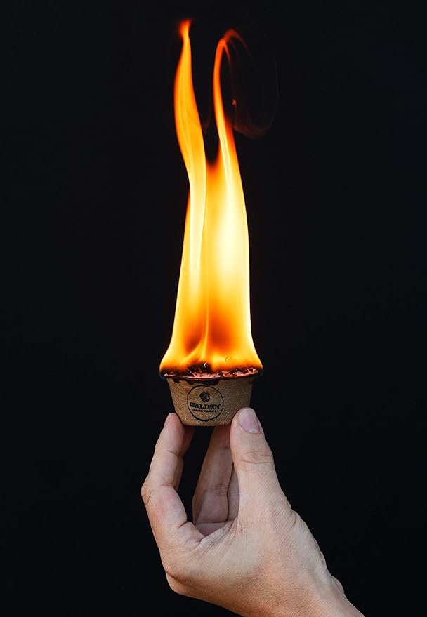 Walden Backyards Natural Sure-Fire Starters - Fire Starters for Campfires, Fire Pits, Grills & BBQ - Waterproof & Weather-Resistant - 24 Pack