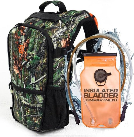 RAVERUNNER® Dino Festival Water Backpack - Dual Chamber Hydration - 3L Insulated Water Backpack for Raves, Festivals, Hiking, Running - Festival Hydration Pack for Hydration Backpack Rave
