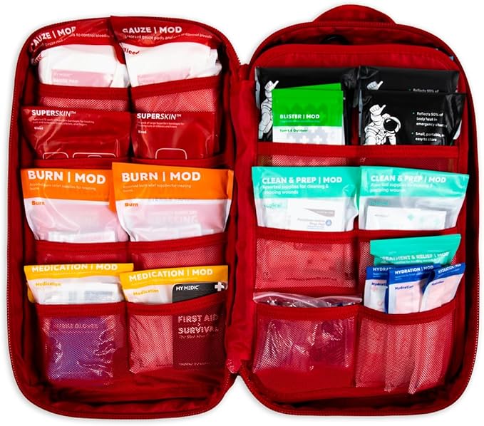 My Medic MYFAK Large Standard - HSA FSA Eligible First Aid Kit - Comprehensive Home Medical Kit with 150 Items - IFAK for Camping Car or Boat - Red