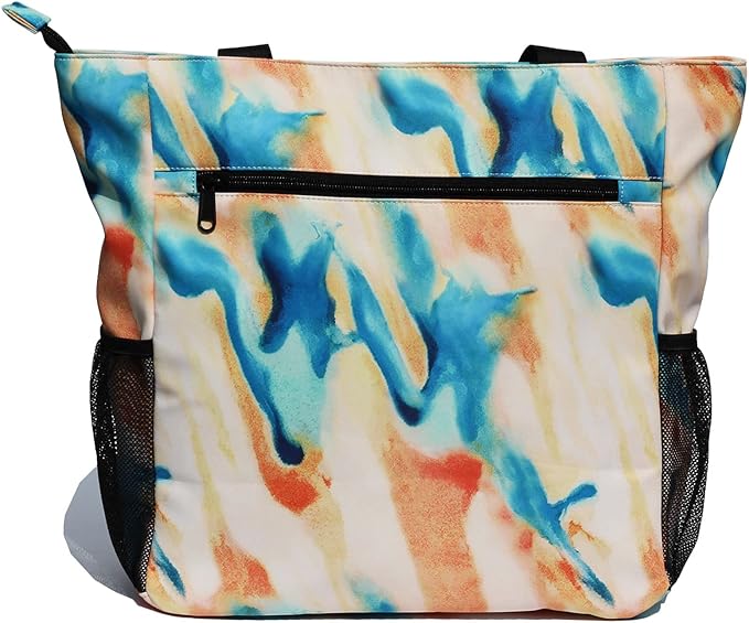 ESVAN Original Floral Water Resistant Large Tote Bag Shoulder Bag for Gym Beach Travel Daily Bags Upgraded