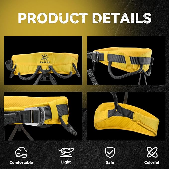 KAILAS Airo Rock Climbing Harness Men Mountaineering Tree Ice Climbing Women Half Body Safety Belt Rappelling